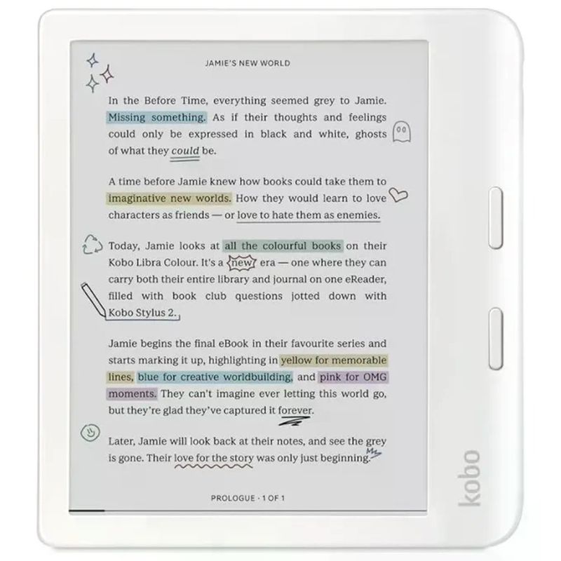 Kobo Libra Colour eReader 7 Kobo Libra Colour eReader 7" E Ink Kaleido 3 Bianco