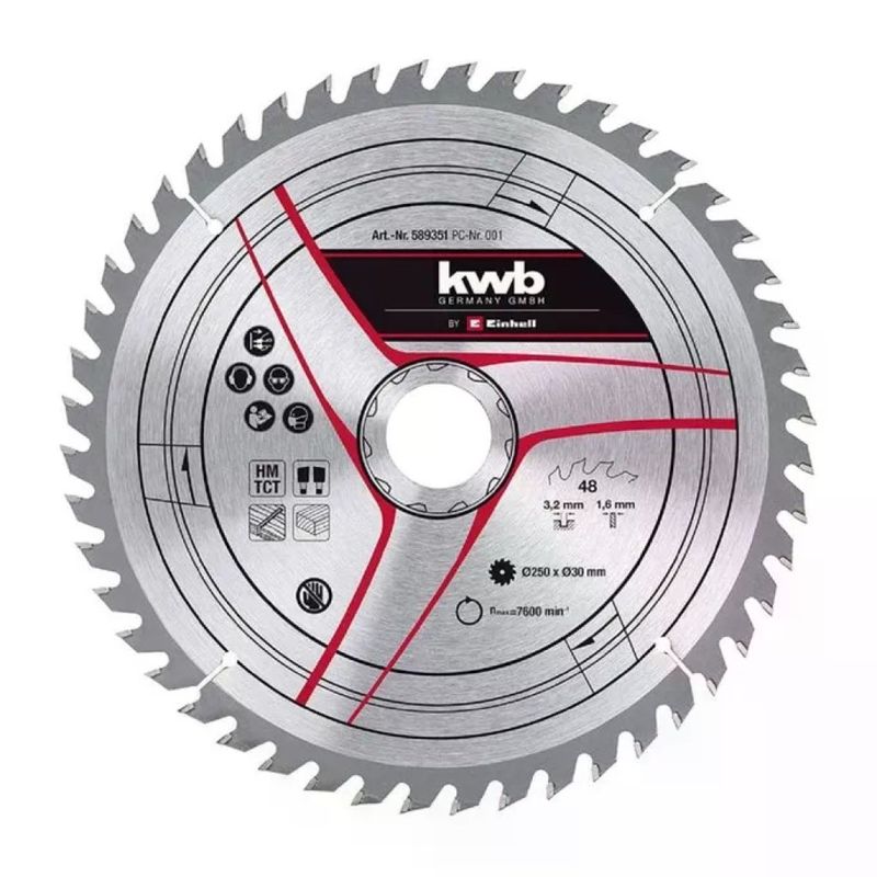 KWB Einhell KWB Lama Circolare per Legno 250 mm, 48 Denti