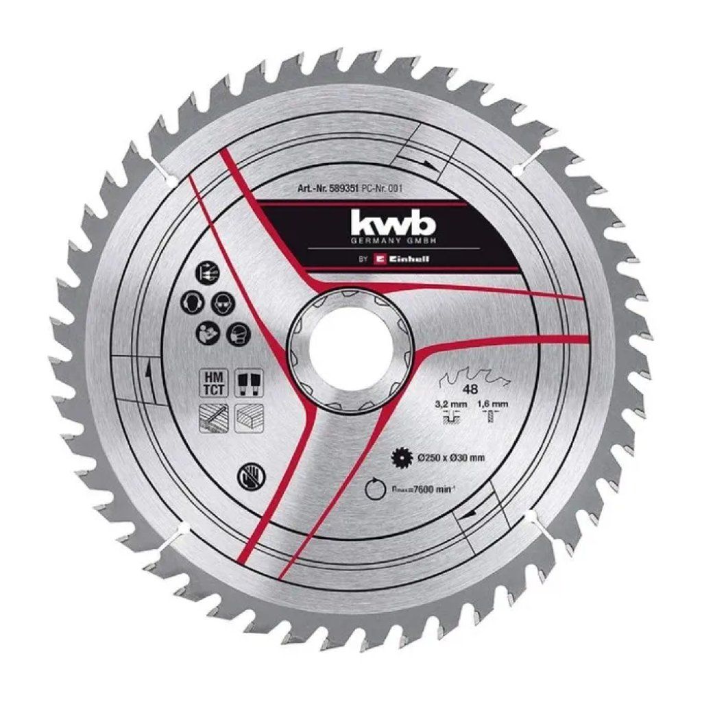KWB Lama Circolare per Legno 250 mm – 48 Denti