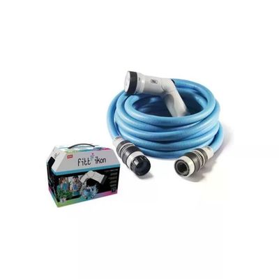 FITT Ikon Tubo da Giardino Estensibile 15 m con Pistola Multigetto, Blu FITT Ikon Tubo da Giardino Estensibile 15 m con Pistola Multigetto, Blu
