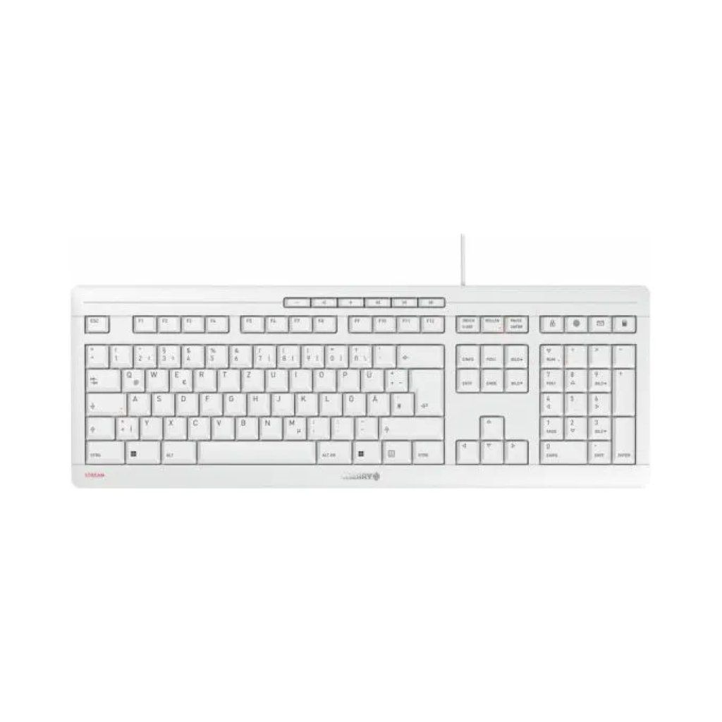 CHERRY STREAM Keyboard JK-8500HU-0 – Tastiera QWERTZ USB, Grigio Chiaro