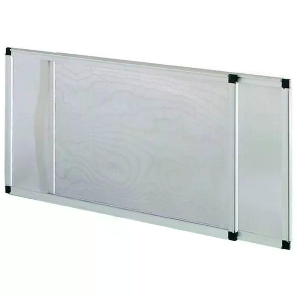 VIGOR-BLINKY Vigor 75005 Zanzariera Estensibile per Finestra 40-75 x 50 cm, Alluminio e Fibra di Vetro, Grigia