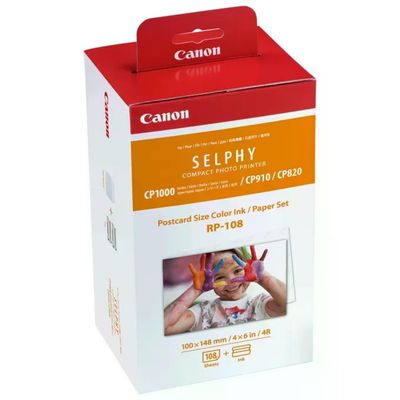 Canon RP-108 Easy Photo Kit – Carta e cartuccia per 108 stampe 10 × 15 cm