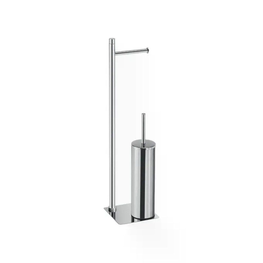 Gedy Tania colonna WC con porta scopino e portarotolo, cromo