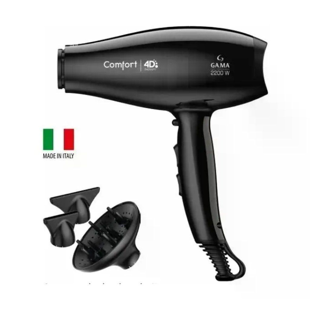 Ga.ma GH0532 Comfort 4D Therapy Asciugacapelli 2200W Ozone Ion Plus Tormalina 2 Velocita' 3 Temperature