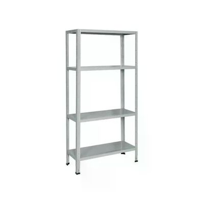 Bizzotto MINIEURO E550G Scaffale in Metallo a 4 Ripiani Grigio 75×30×150 cm