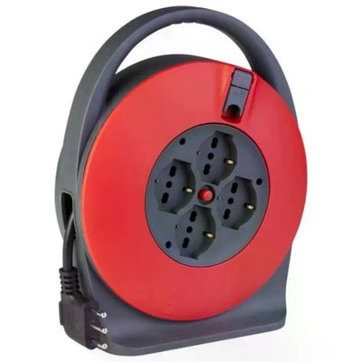 Poly Pool PP2741 Avvolgicavo 5 m con 4 Prese Schuko/16A