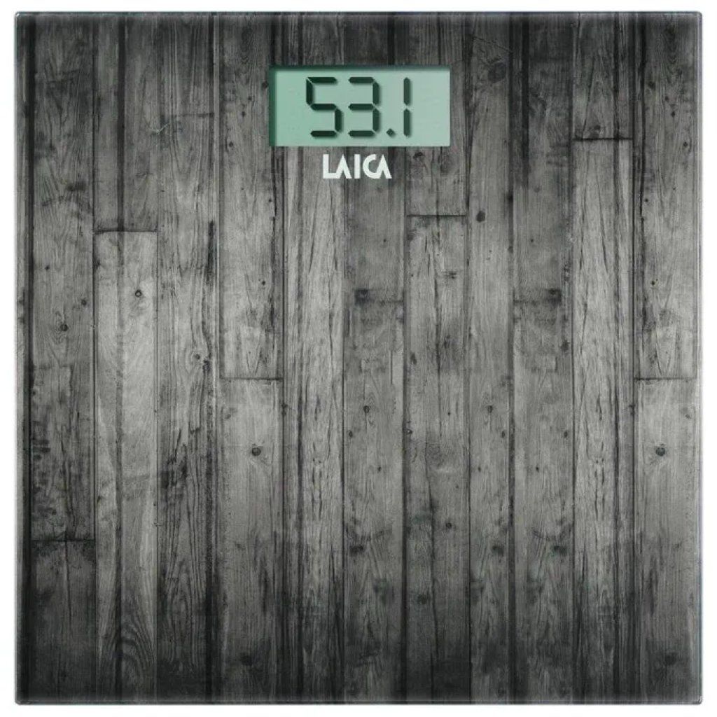 Laica PS1065N Bilancia Pesapersone Digitale Effetto Legno, Fino a 180 kg