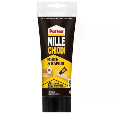 Pattex Millechiodi Forte & Rapido Colla di Montaggio Trasparente, 250 g Pattex Millechiodi Forte & Rapido Colla di Montaggio Trasparente, 250 g