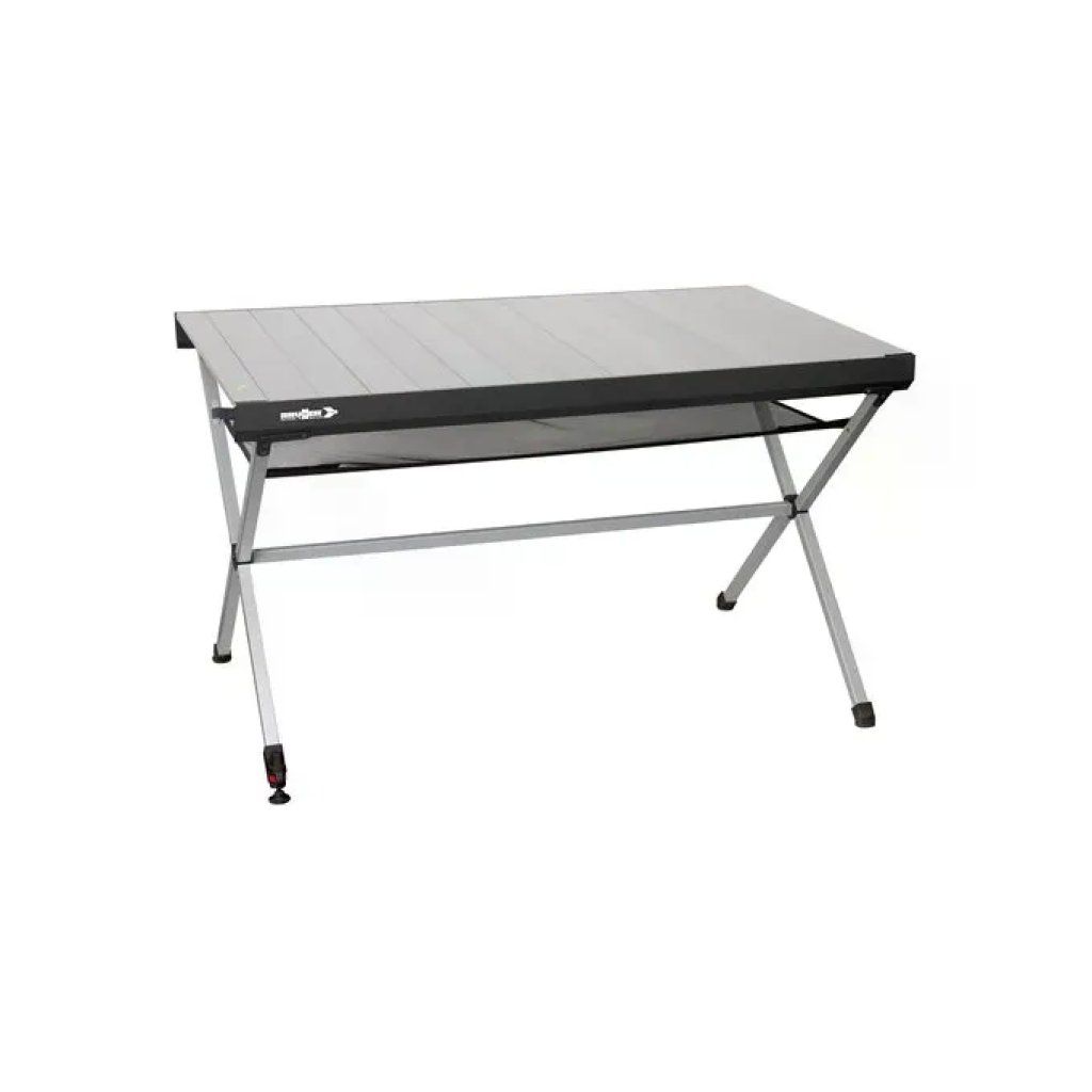 Brunner Titanium Axia 4 Tavolo da Campeggio Pieghevole 122 × 76 cm, Grigio