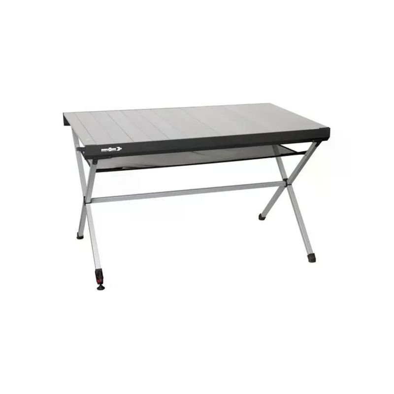 Brunner Titanium Axia 4 Tavolo da Campeggio Pieghevole 122 × 76 cm, Grigio