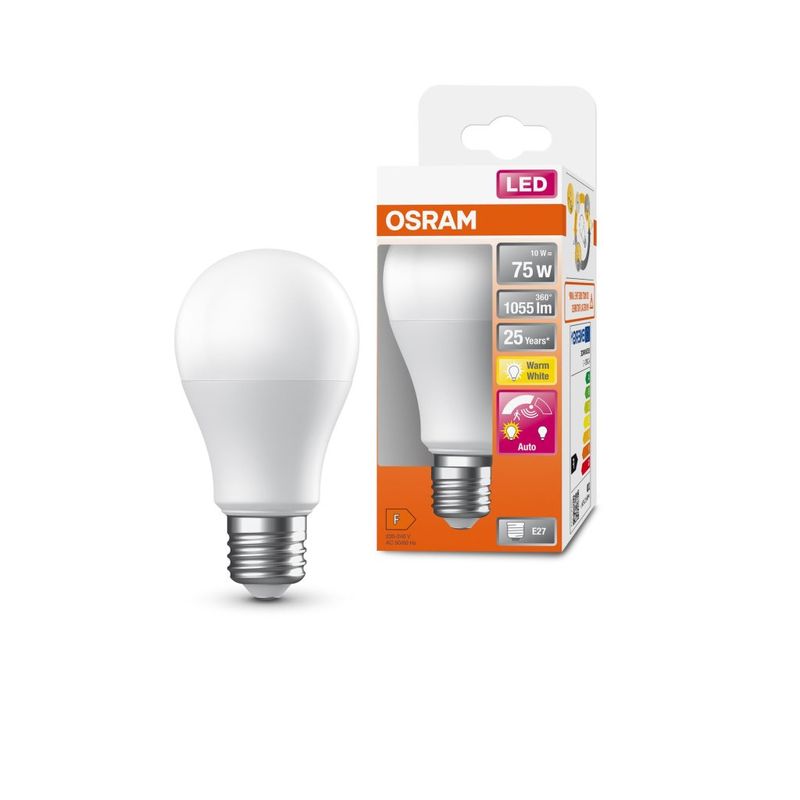 OSRAM LED STAR Motion & Daylight E27, lampadina bianco opaco