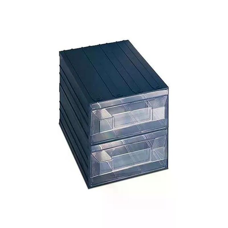 Terry Vision Block 1000024 – Cassettiera impilabile a 2 cassetti, grigia