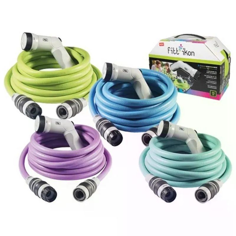 FITT Ikon Tubo da Giardino Lime 10 m con Pistola e Raccordi