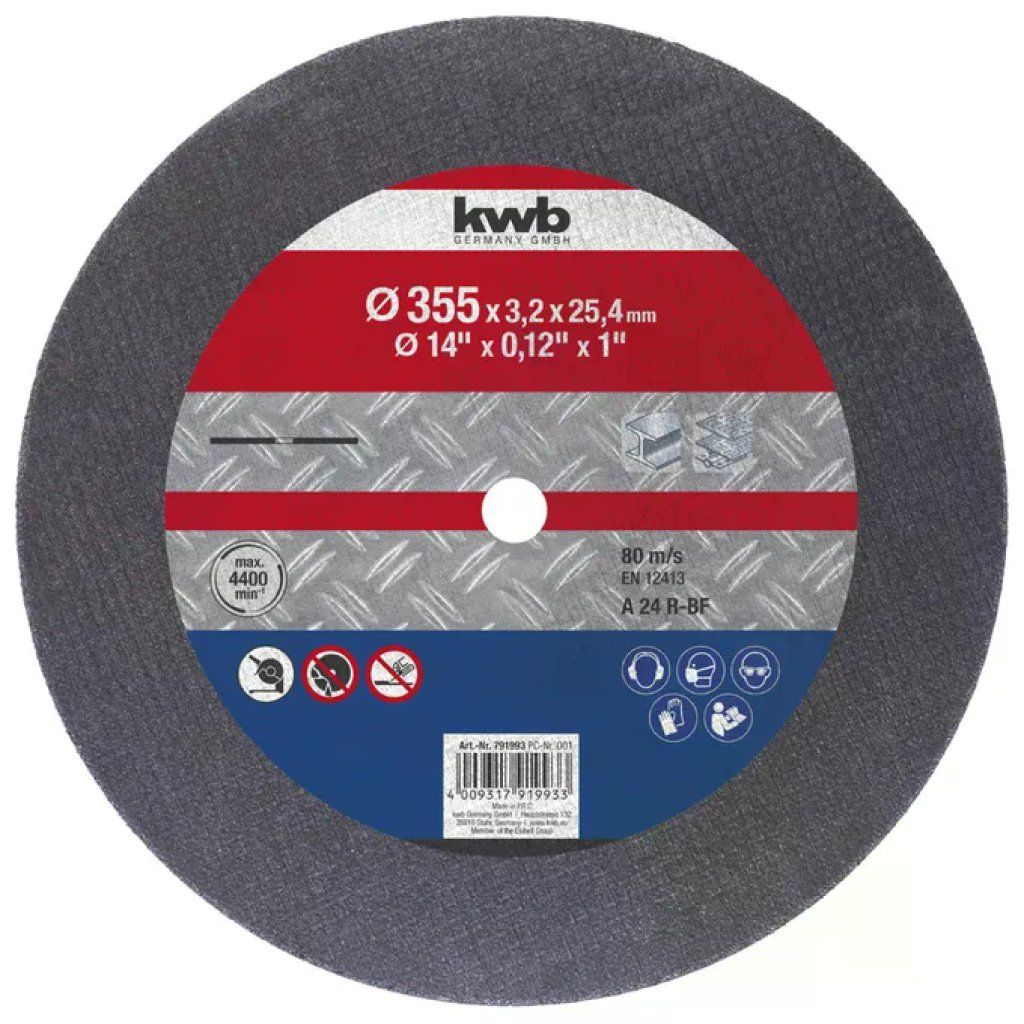 Yeppon Disco da Taglio per Metalli 355 x 3,2 x 25,4 mm Yeppon Disco da Taglio per Metalli 355 x 3,2 x 25,4 mm