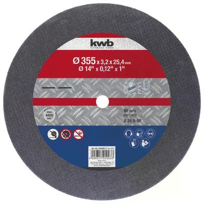 Yeppon Disco da Taglio per Metalli 355 x 3,2 x 25,4 mm