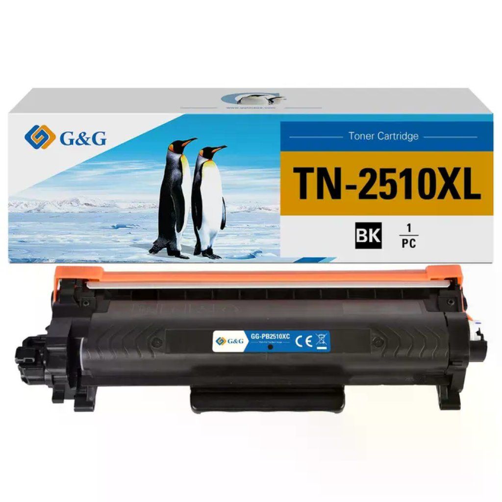 G&G Toner Compatibile Brother TN-2510XL Nero, 3.000 Pagine