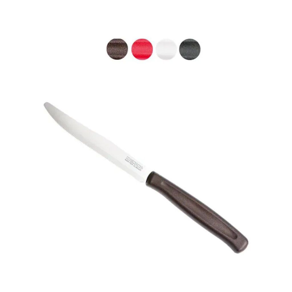 Kaimano Dinamik – Set 6 Coltelli da Bistecca, Lama Dentata in Acciaio Inox, Manico Bianco