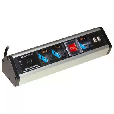 LINK LKMP02W Multipresa Smart da Tavolo, 3 Prese, 2 USB, Wi-Fi, Alexa, 3500 W