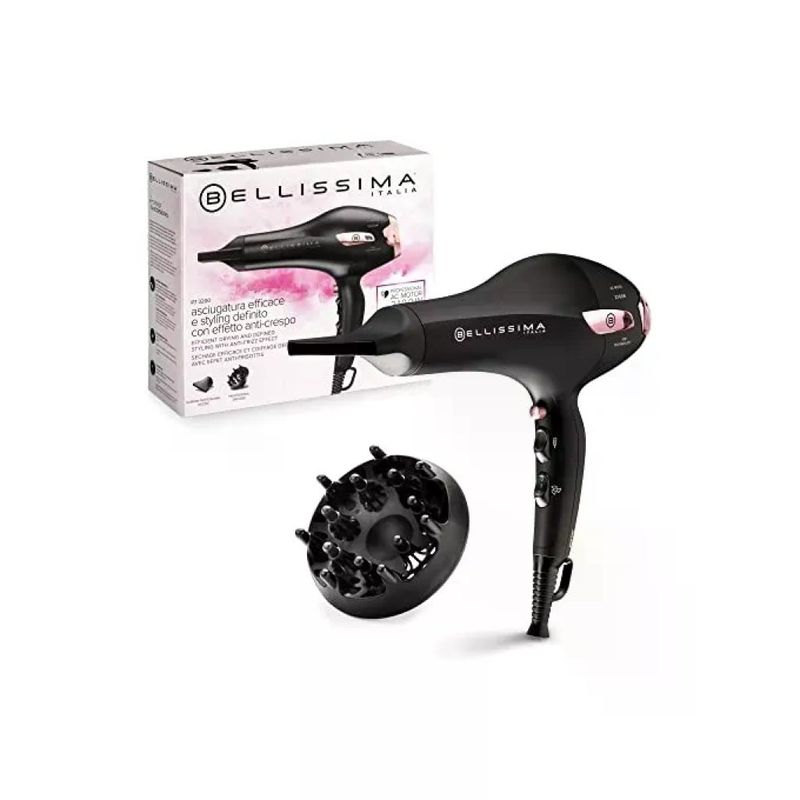 Imetec Bellissima P7 3200 Asciugacapelli 2100 W Nero e Rosa