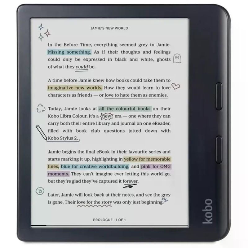 Kobo Libra Colour eReader 7” a colori, nero Kobo Libra Colour eReader 7” a colori, nero