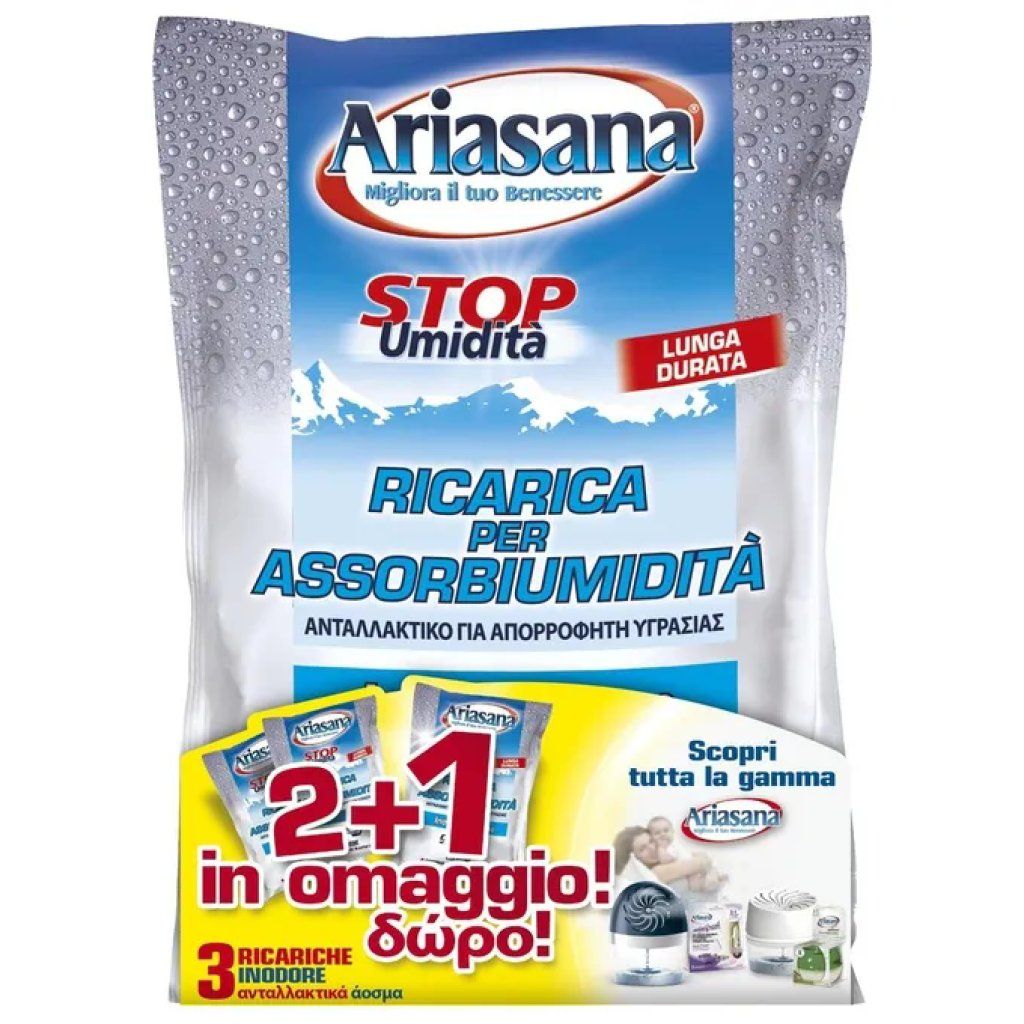 HENKEL Ariasana Ricarica Assorbiumidità Inodore, 3 x 450 g