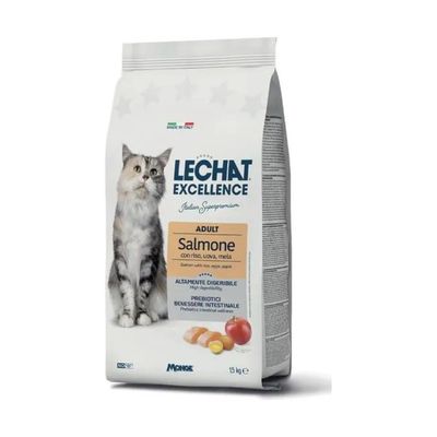 Monge LeChat Excellence Crocchette al Salmone per Gatti Adulti 1,5 kg Monge LeChat Excellence Crocchette al Salmone per Gatti Adulti 1,5 kg