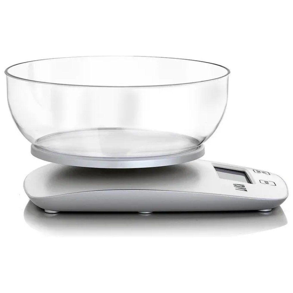 Laica KS1060 Bilancia Elettronica da Cucina con Ciotola, 5 kg, Bianca
