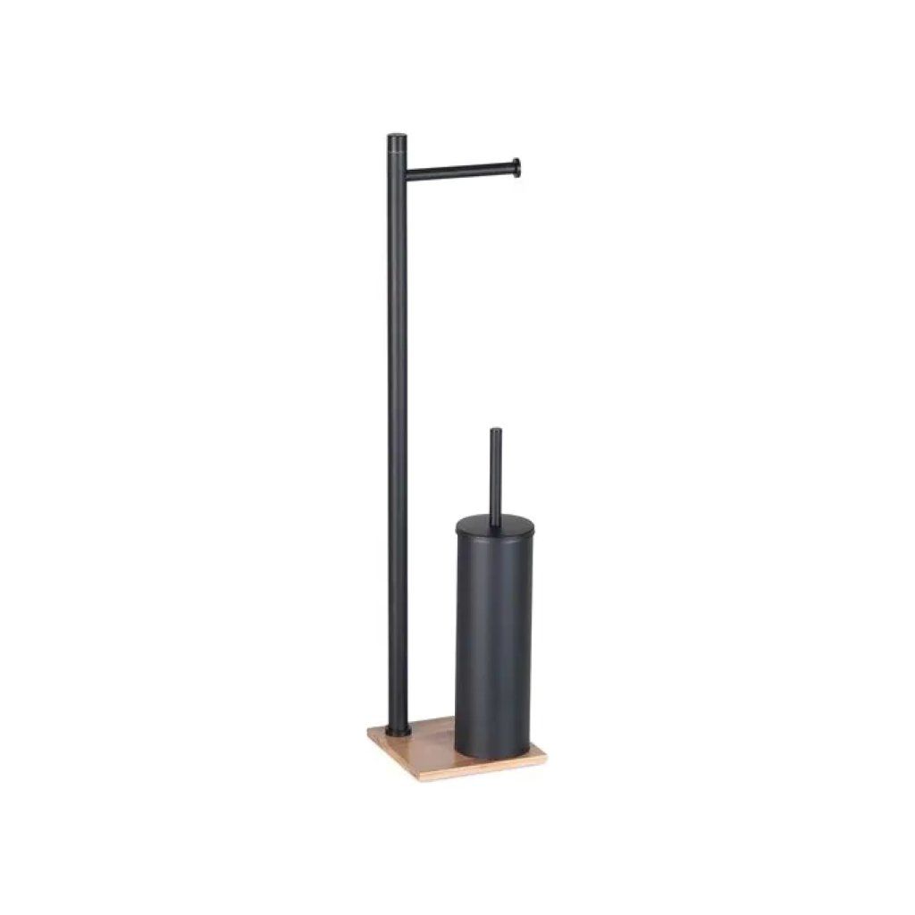 Gedy Tania TA32 41 colonna bagno con portarotolo e portascopino, bamboo e nero Gedy Tania TA32 41 colonna bagno con portarotolo e portascopino, bamboo e nero