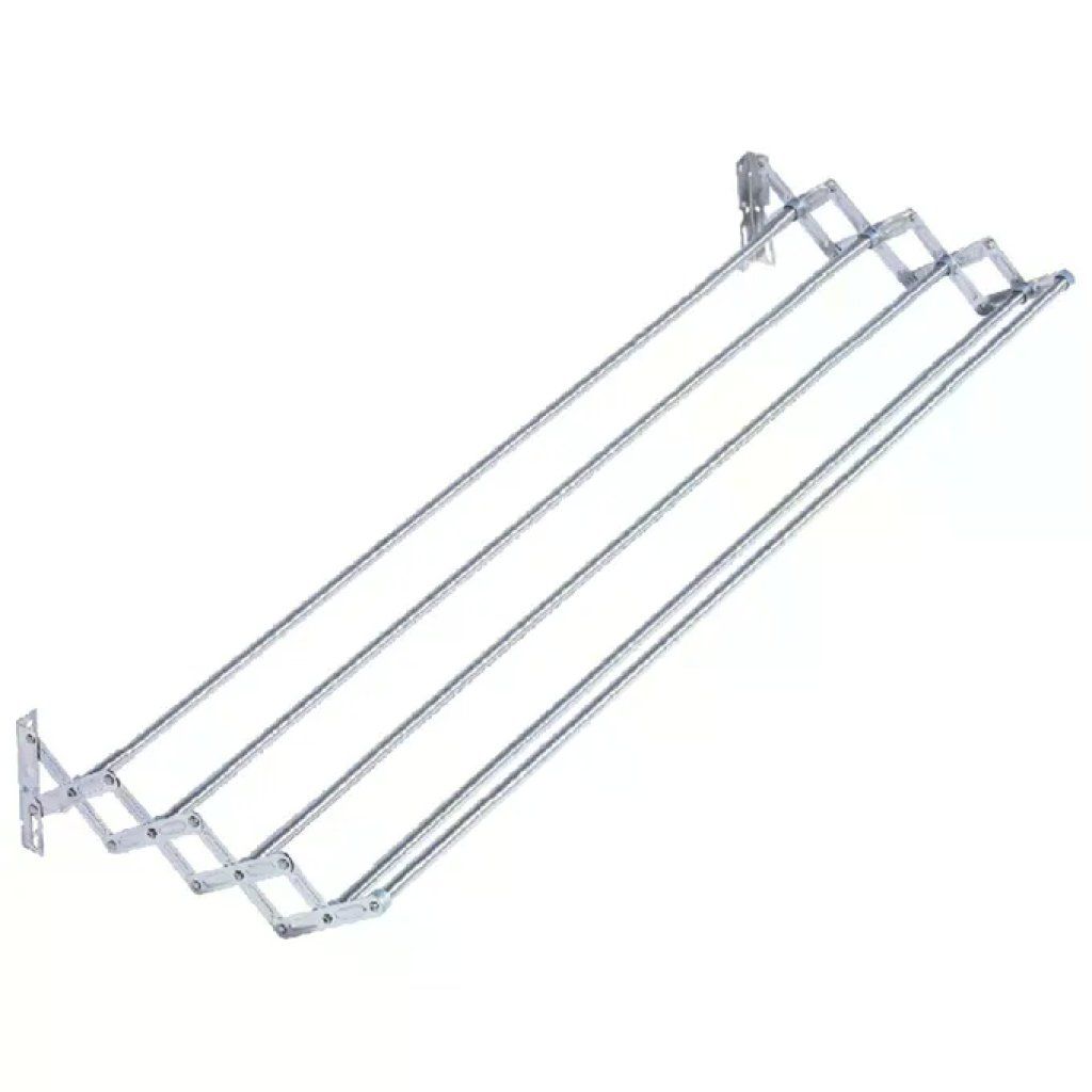 Jumbo CS105-3 Stendibiancheria da Parete a Soffietto in Acciaio Inox, 100 cm