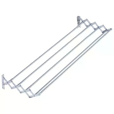 Jumbo CS105-3 Stendibiancheria da Parete a Soffietto in Acciaio Inox, 100 cm