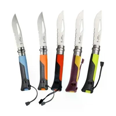 Opinel N°08 Outdoor – Coltello da Trekking con Fischietto e Tagliacorda