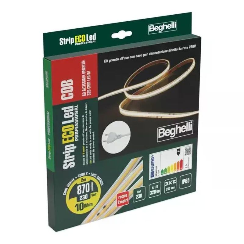 Beghelli EcoLED 57684 Striscia LED COB 2 m 10 W/m 4000 K IP65