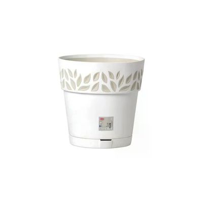 Stefanplast Opera Cloe vaso tondo con riserva d’acqua, 30 × 29 cm, bianco travertino Stefanplast Opera Cloe vaso tondo con riserva d’acqua, 30 × 29 cm, bianco travertino