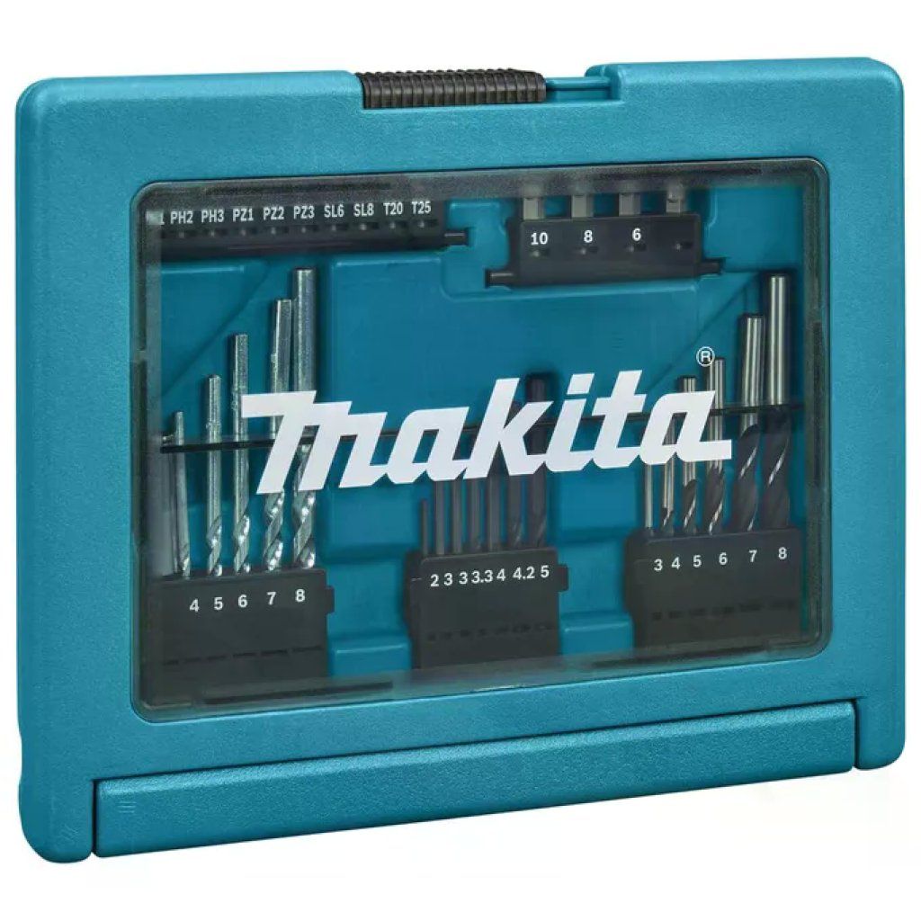 Makita B-49389 Set 33 Punte e Inserti per Legno, Metallo e Cemento
