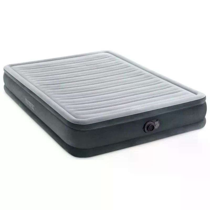 Intex Dura-Beam Comfort Plush Materasso Gonfiabile Matrimoniale 152 × 203 × 33 cm con Pompa Integrata