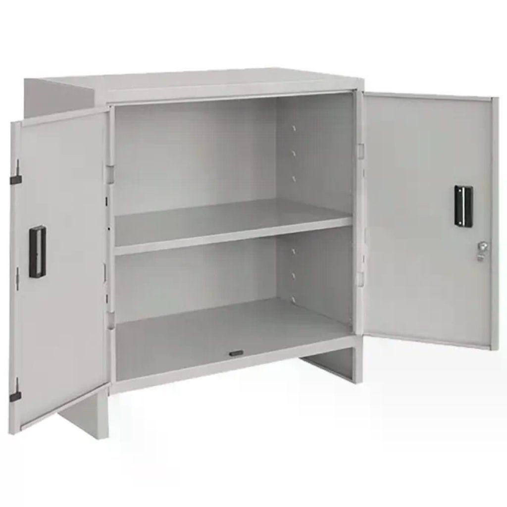 Prometal Mini Pratiko – Armadio in metallo grigio 80 × 80 × 40 cm con 4 mensole