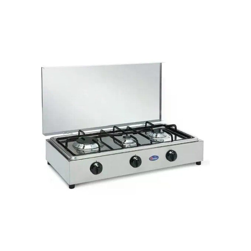 CF Parker 300ACCGPM – Fornello a gas 3 fuochi con coperchio