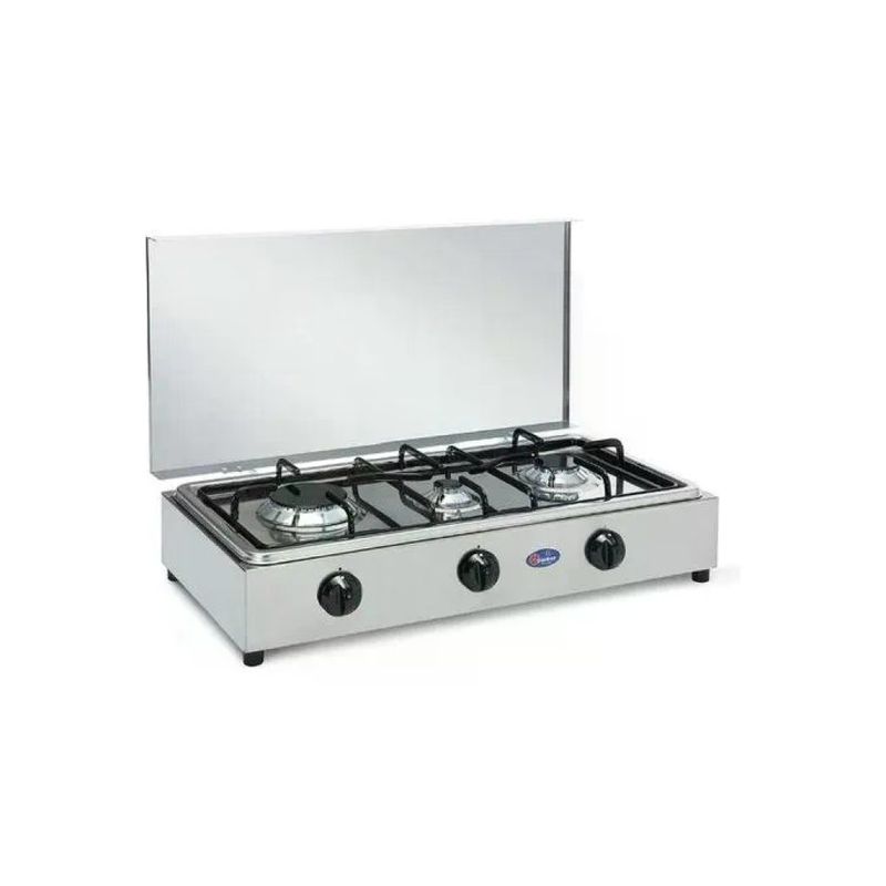 CF Parker 300ACCGPM – Fornello a gas 3 fuochi con coperchio