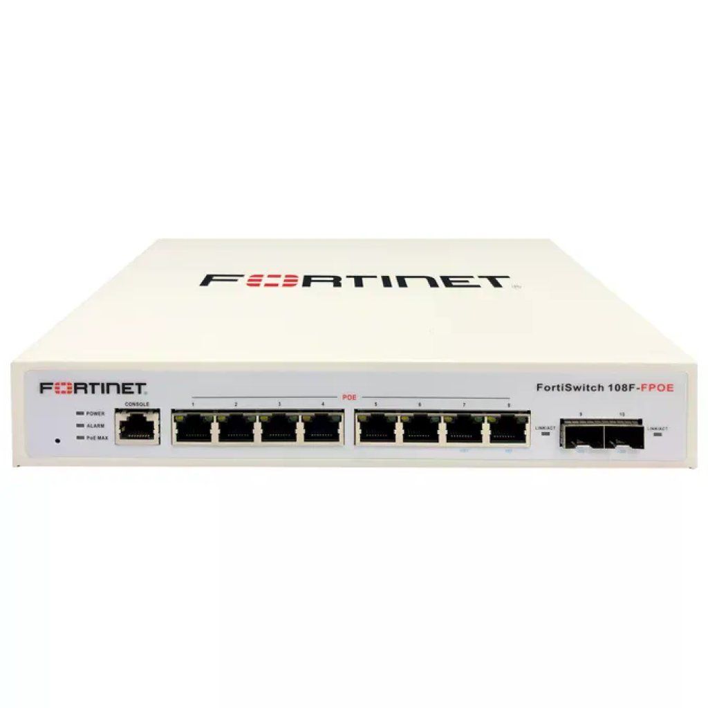 Fortinet FortiSwitch 108F-FPOE Switch PoE gestito 8 porte Gigabit