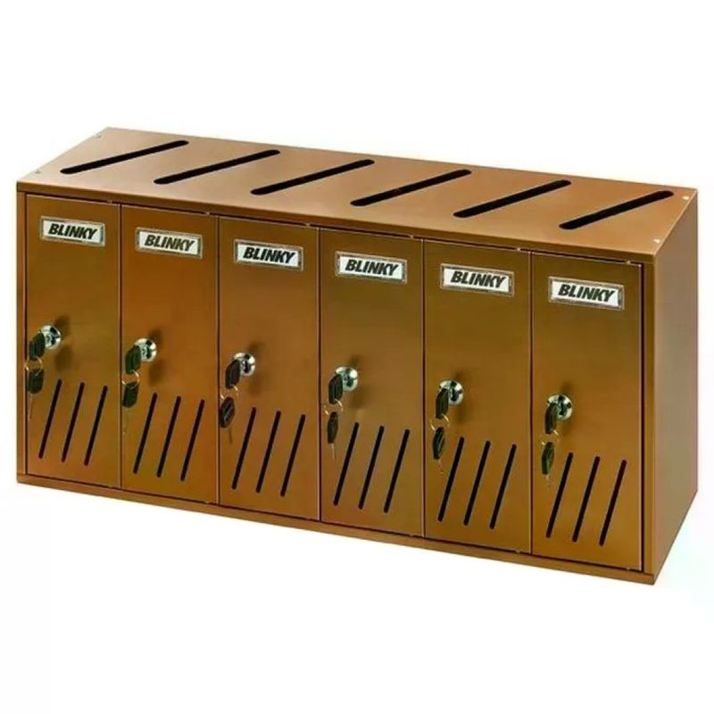 VIGOR-BLINKY Blinky K-6 Casellario Postale a 6 Scomparti, Alluminio Ramato