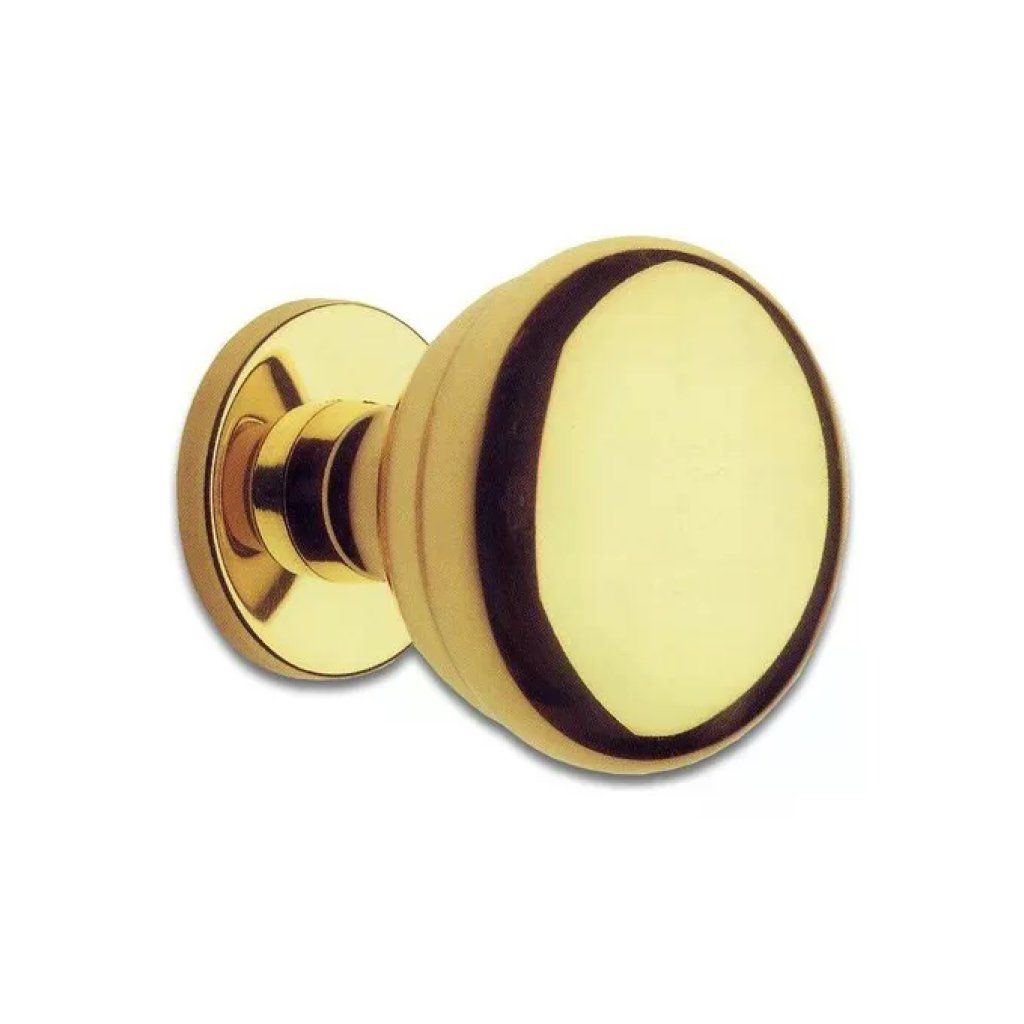 Ghidini Milena Pomolo Fisso per Porta in Ottone Lucido, 6,5 cm
