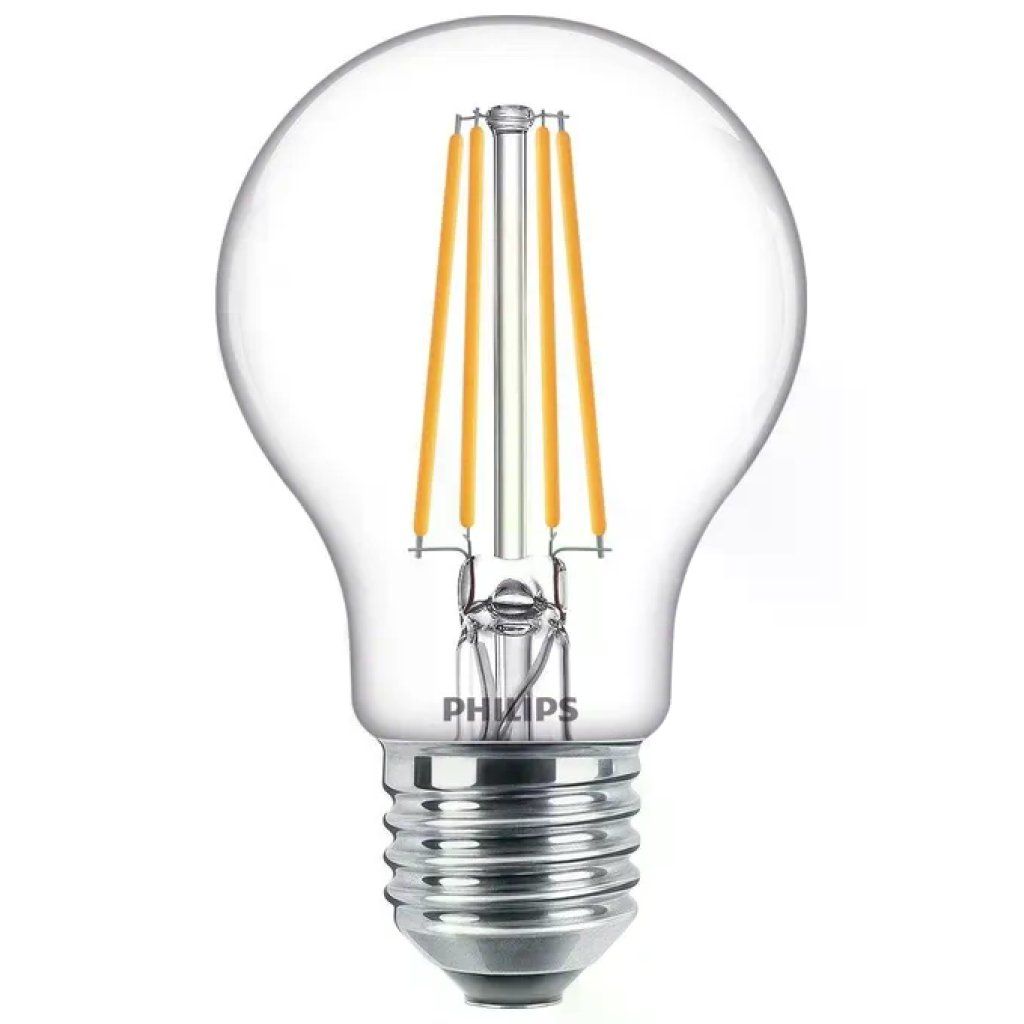 Philips Lampadina LED Filamento A60 E27 7 W, 806 lm, 2700 K, Bianco Caldo