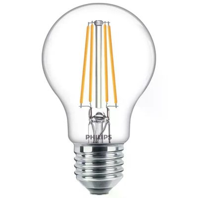 Philips Lampadina LED Filamento A60 E27 7 W, 806 lm, 2700 K, Bianco Caldo