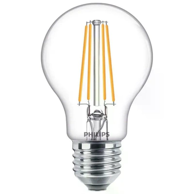 Philips Lampadina LED Filamento A60 E27 7 W, 806 lm, 2700 K, Bianco Caldo