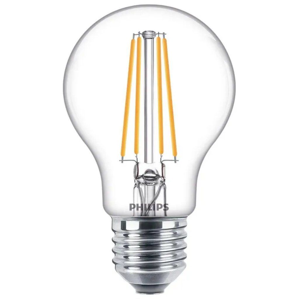 Philips Lampadina LED Filamento A60 E27 7W 806 lm 2700K Trasparente