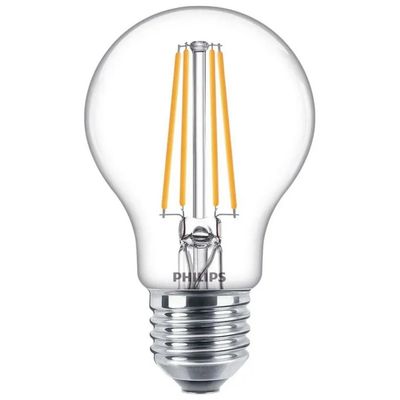 Philips Lampadina LED Filamento A60 E27 7W 806 lm 2700K Trasparente