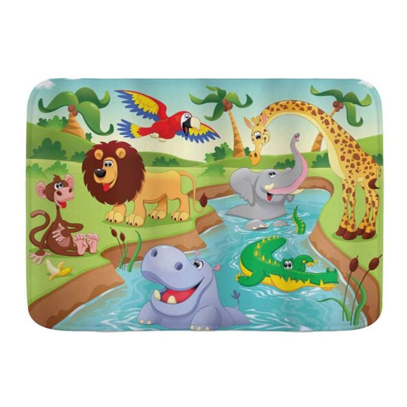 Imou Tappetino Antiscivolo Safari in Microfibra 75 x 45 cm