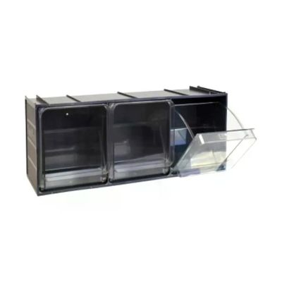 Mobil Plastic Crystal Box CB50-4S – Cassettiera modulare a 3 cassetti grigio scuro