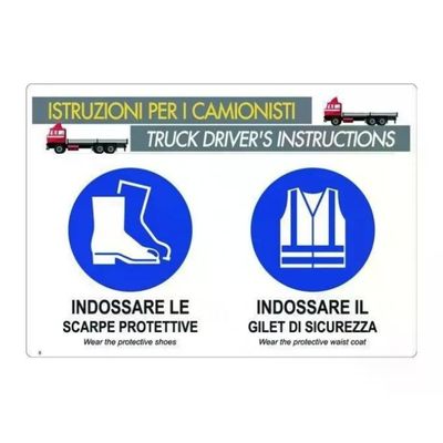 VIGOR-BLINKY Cartello in Alluminio con Istruzioni di Sicurezza per Camionisti 50 x 35 cm VIGOR-BLINKY Cartello in Alluminio con Istruzioni di Sicurezza per Camionisti 50 x 35 cm